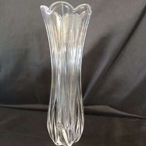 Lenox Crystal Scalloped Top 9 Inch Vase